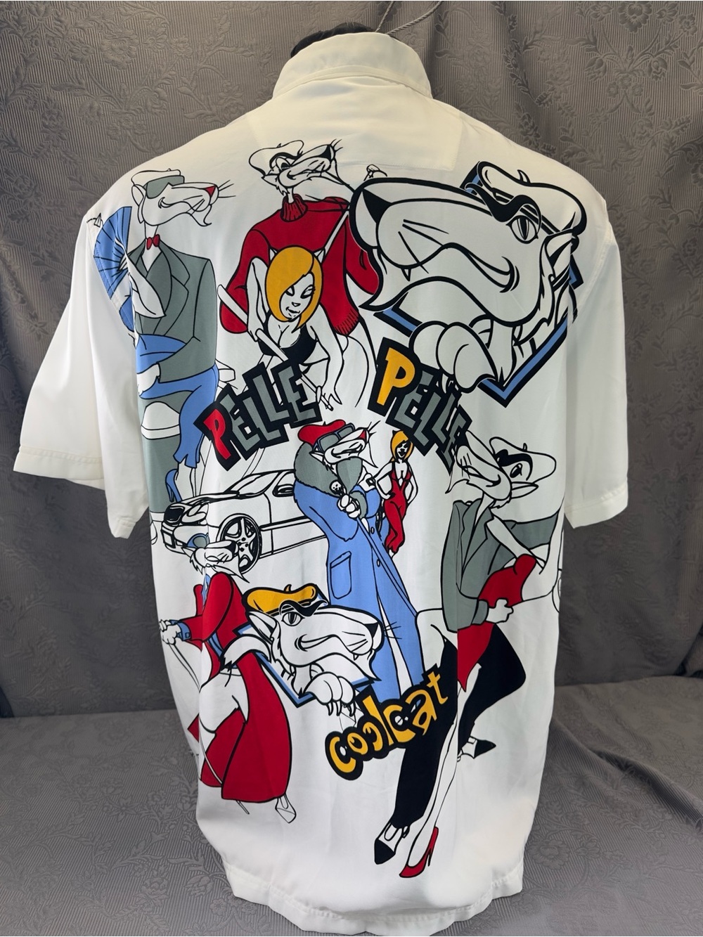 Pelle Pelle Marc Buchanan Cool Cat Button Up Shirt L 50” Chest